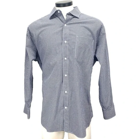 Tommy Hilfiger | Shirts | Tommy Hilfiger Dress Shirt Mens 7 3435 Gingham  Stretch Reg Fit Wrinkle Resist | Poshmark